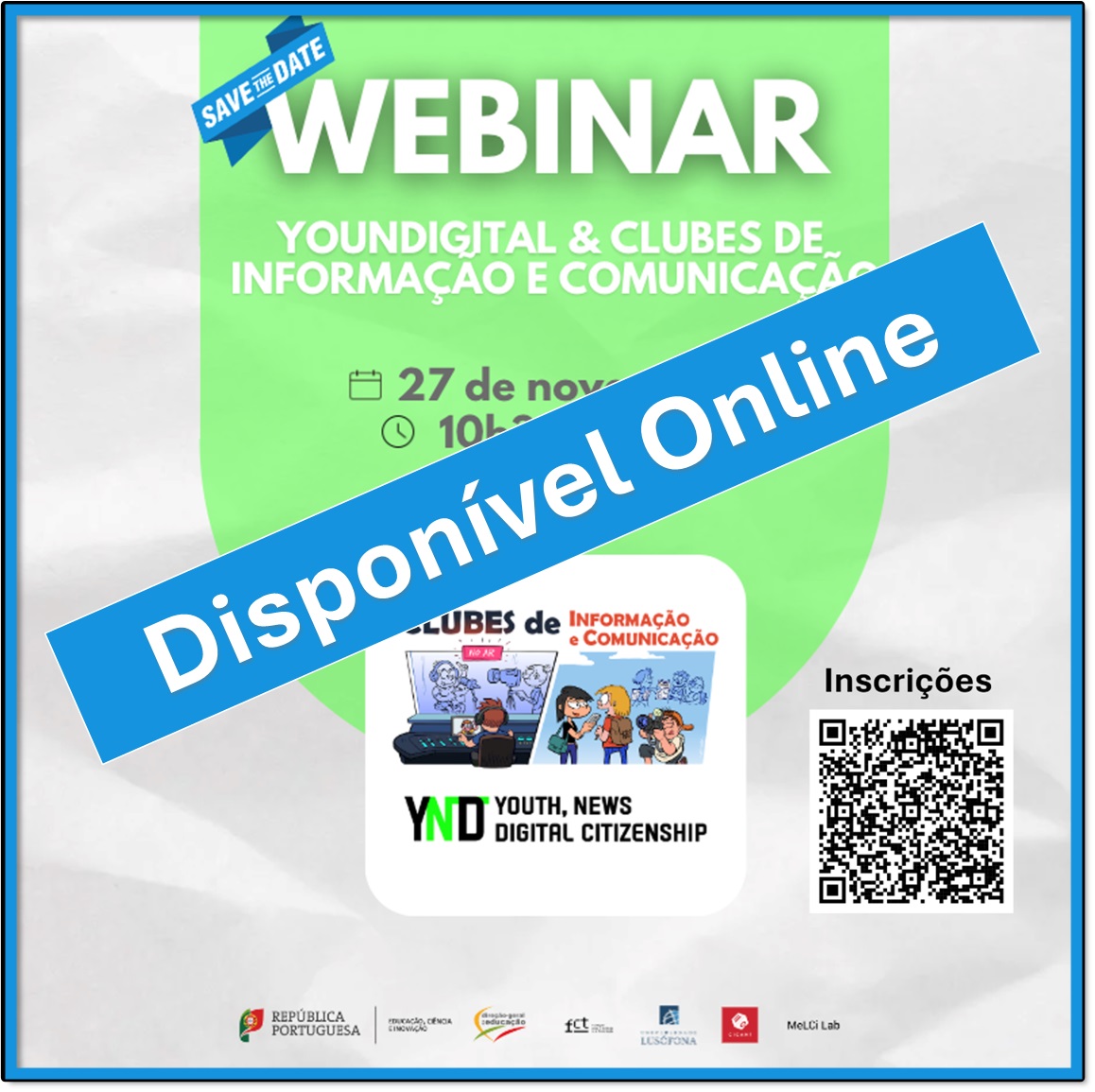 Webinar YouNDigital & Clubes de Informação e Comunicação | Disponível Online